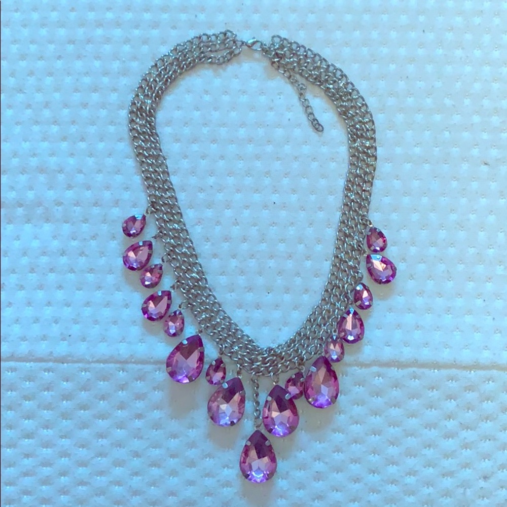 Purple jewel necklace